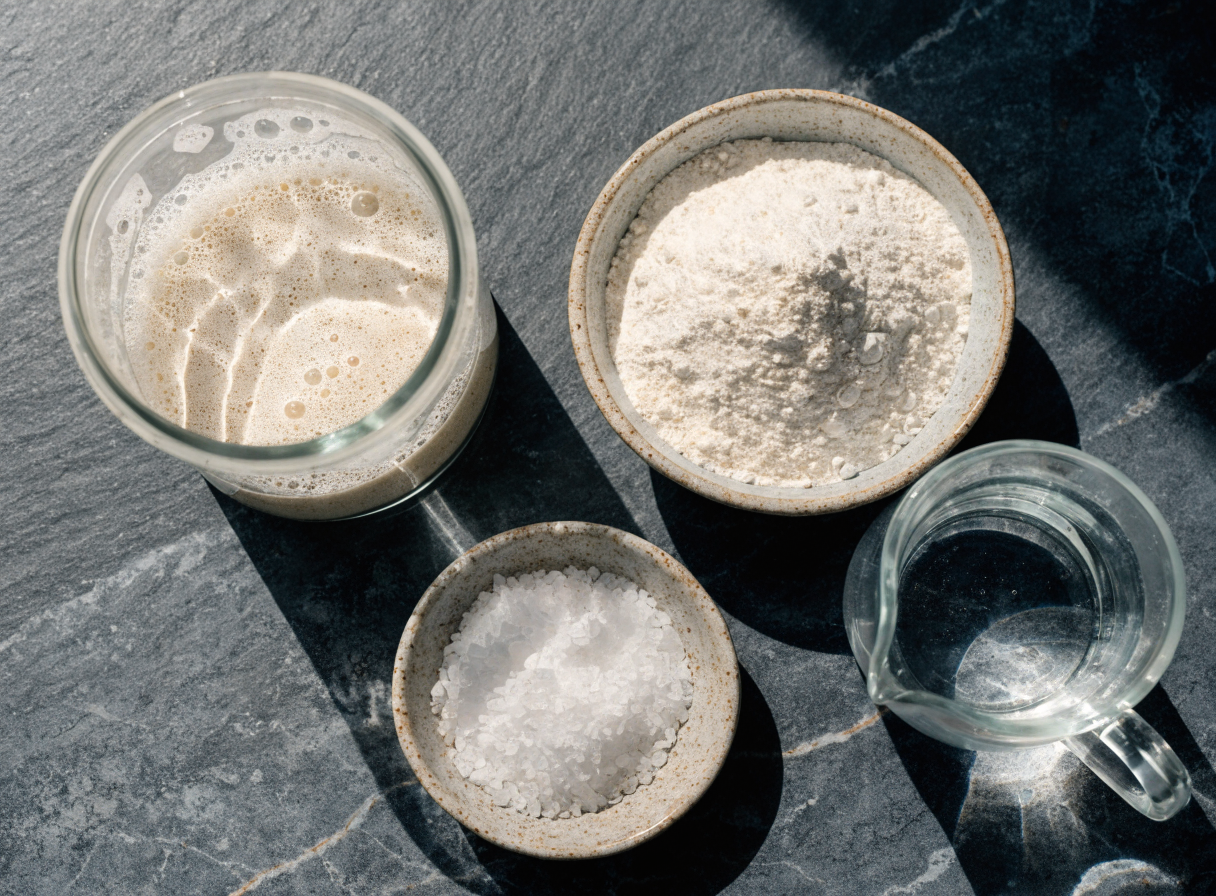 Easy Homemade Sourdough Bread step 1