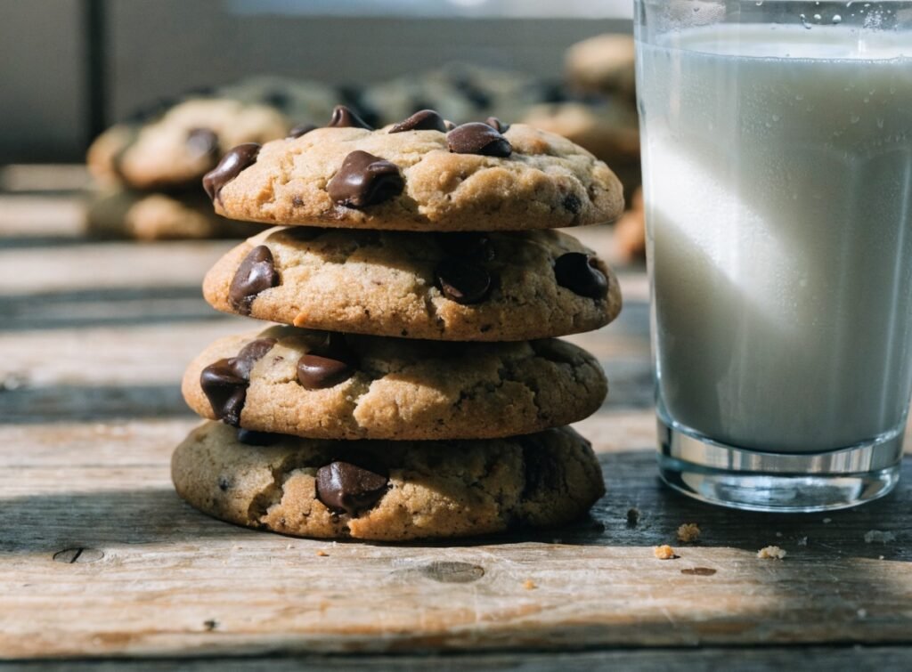 Grandma Ricke's Cookie Recipe recipe hero presentation - Stunning photorealistic hero shot of freshly baked Grandma Ricke's Cookies resting on a rustic woode