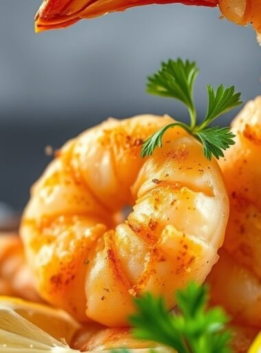 how to cook frozen shrimp in air fryer recipe hero presentation - Stunning photorealistic hero shot of how to cook frozen shrimp in air fryer, featuring seasoned cris
