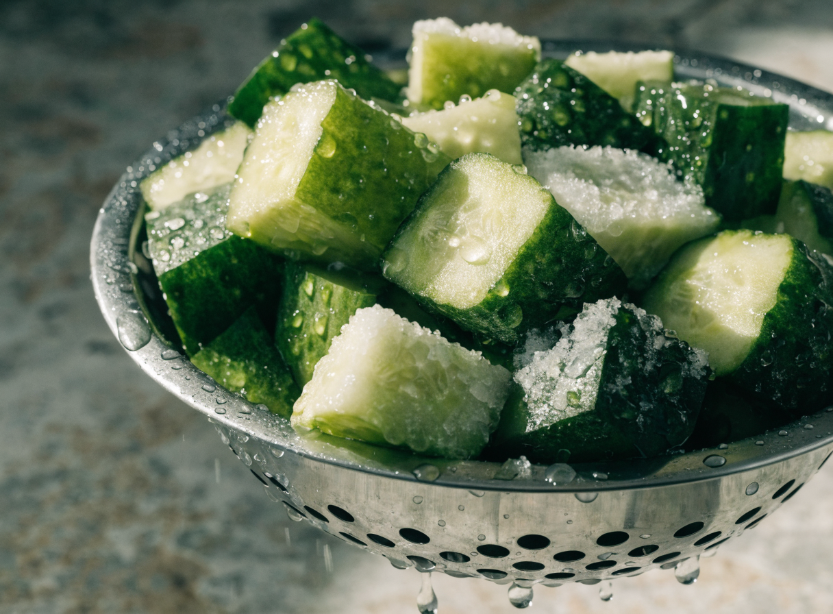 Why do you smash cucumbers in a salad? step 3