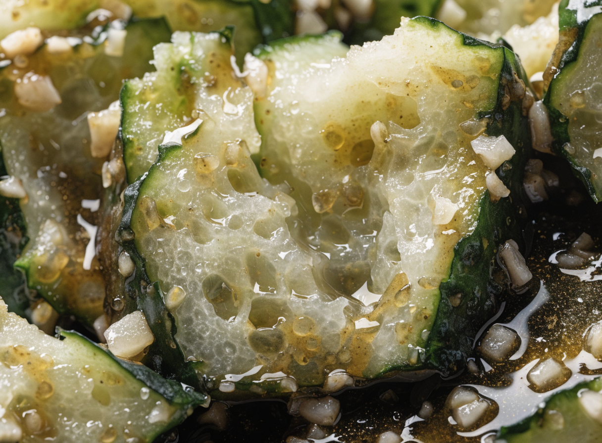 Why do you smash cucumbers in a salad? detail 3