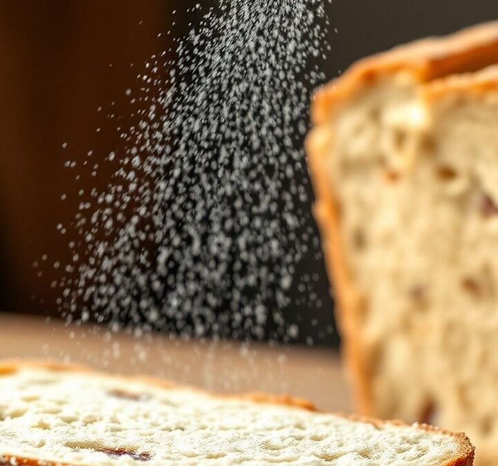How do you keep frozen bread from drying out in the air fryer? recipe hero presentation - A close-up photorealistic shot of a frozen sourdough slice being lightly misted with a water spray b