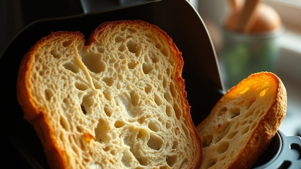 how to cook frozen bread in air fryer recipe hero presentation - Stunning photorealistic hero shot of how to cook frozen bread in air fryer, showing golden crispy cr