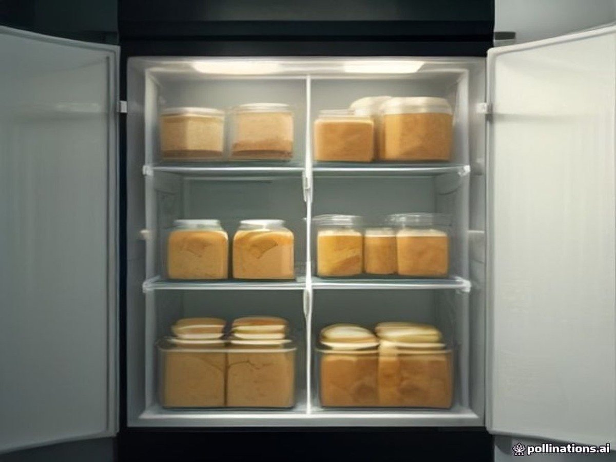 Can you make runny tiramisu filling ahead of time? cooking process - A pristine refrigerator interior showing a sealed glass container with tiramisu filling, clear glass