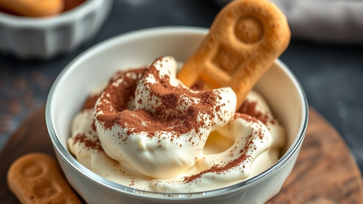how to fix runny tiramisu filling recipe hero presentation - Stunning photorealistic hero shot of how to fix runny tiramisu filling, featuring a bowl of thick cr